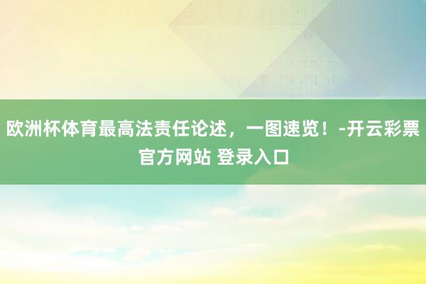 欧洲杯体育最高法责任论述，一图速览！-开云彩票官方网站 登录入口